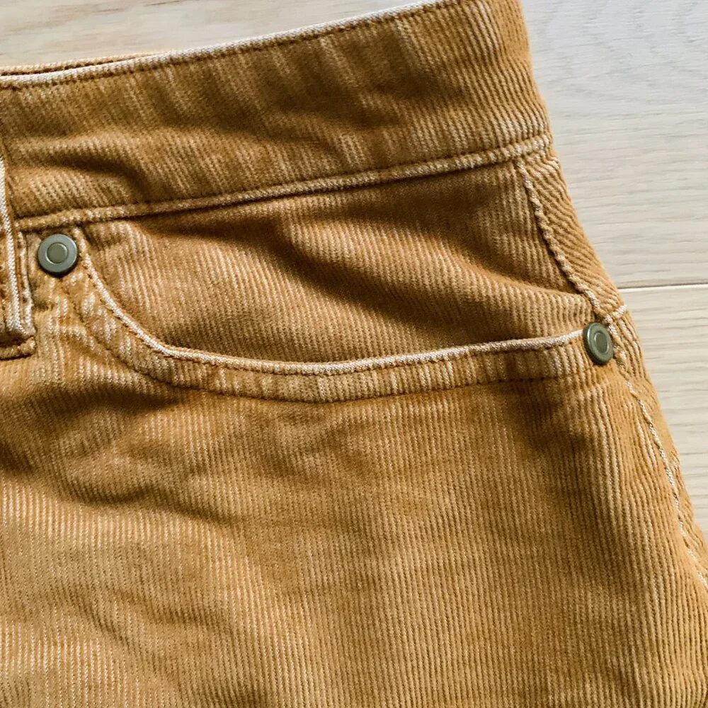 SOLD Carve Designs Maui Corduroy Mini Skirt Honey Goldenrod Womens 10 Cotton_7
